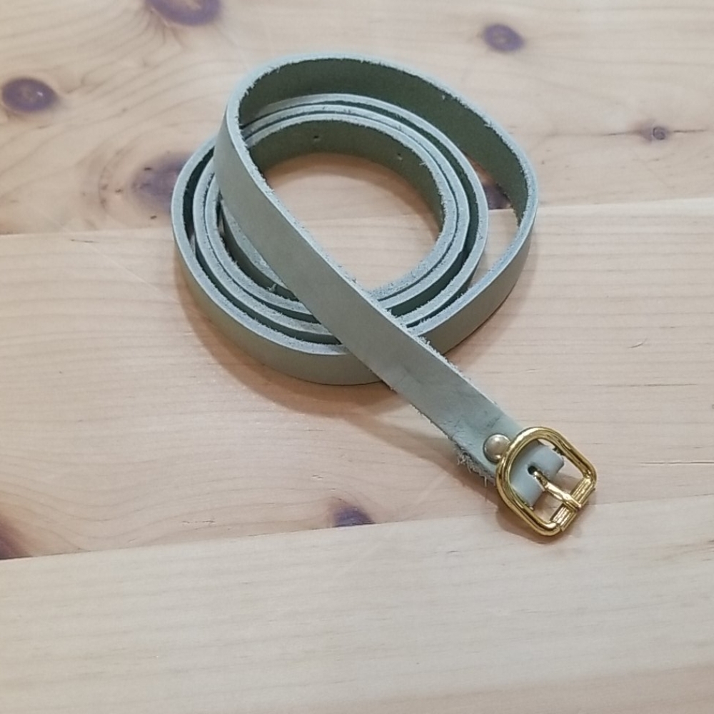 H&M mint green leather belt, sz 35-36